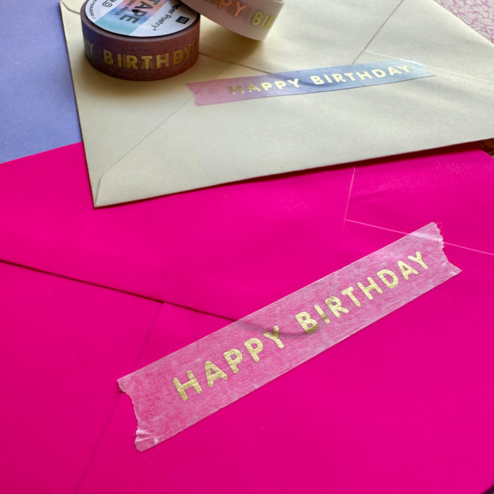 Washitape Happy Birthday (verschiedene Farben)