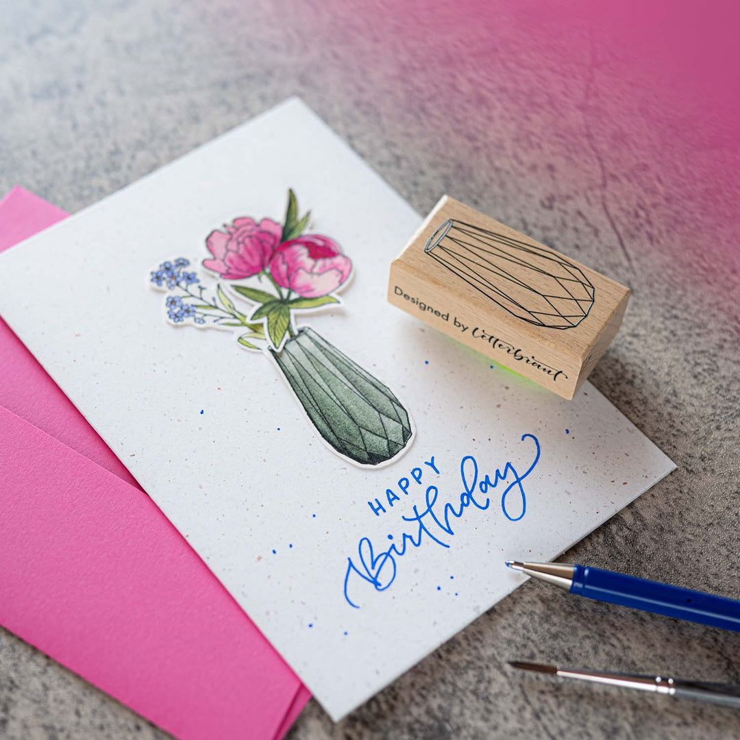 Letterbraut Stempel verschiedene Vasen
