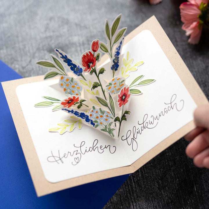 LETTERBRAUT MATERIALPAKET – NIE WIEDER KARTEN KAUFEN „BLUMENGRÜSSE“